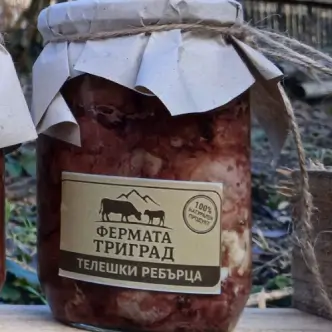Био телешки ребра в буркан